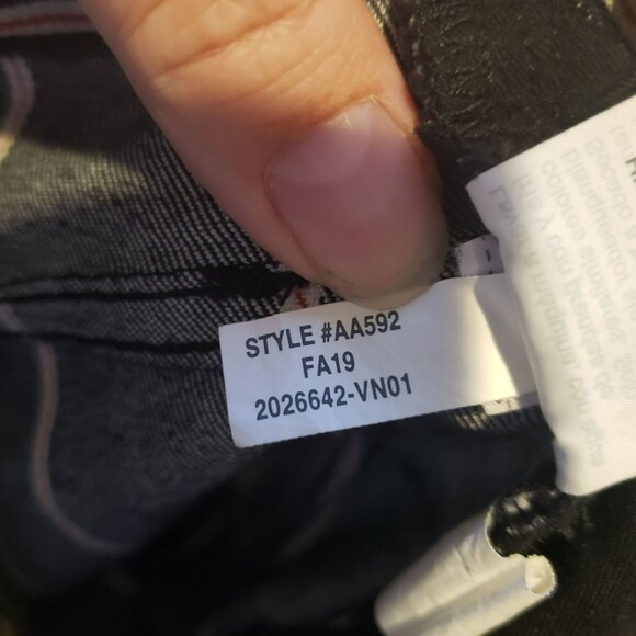 Madewell Cali Denim Boot Black Pinstripe Jeans Elsie Stripe Crop Kick Flare 28 - Picture 7 of 11